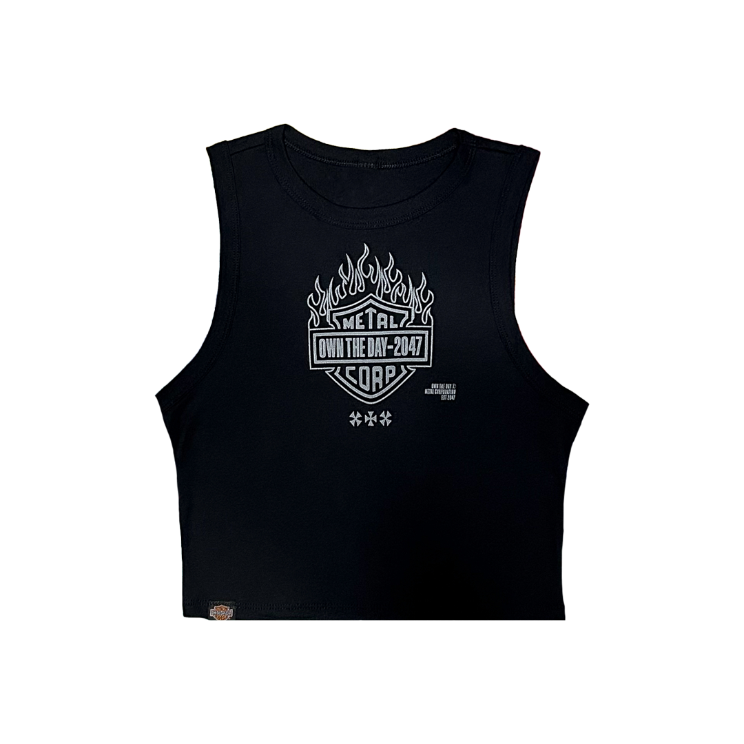 Harley Flame (W) Crop Tank