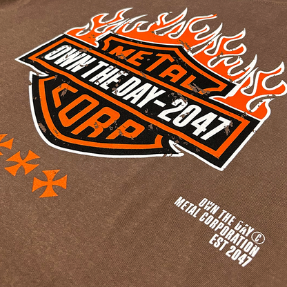 Harley Flame Brown Tee