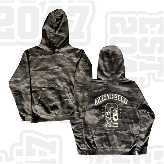 Blk Camo Varsity Hoodie